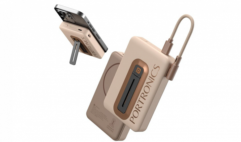 Представлен Portronics Revvo — внешний аккумулятор с MagSafe и кабелем USB-C